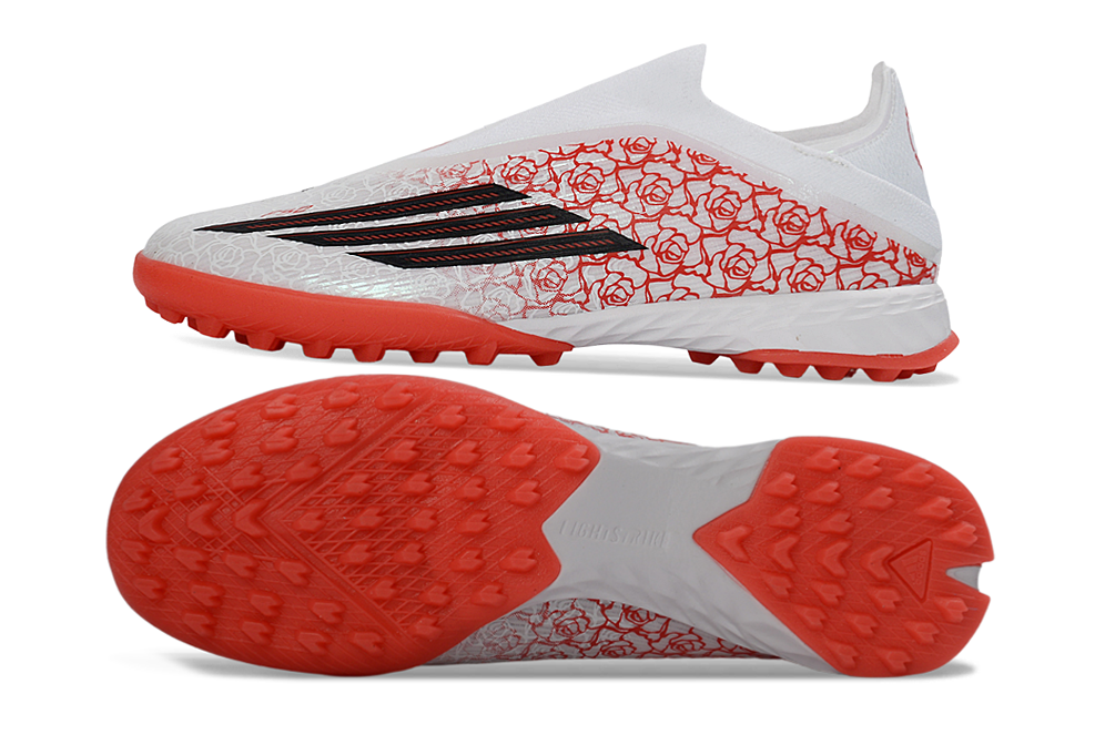 adidas F50 Laceless FG/AG Lamine Yamal - Mini Foot Footwear White/Core Black/Lucid Red