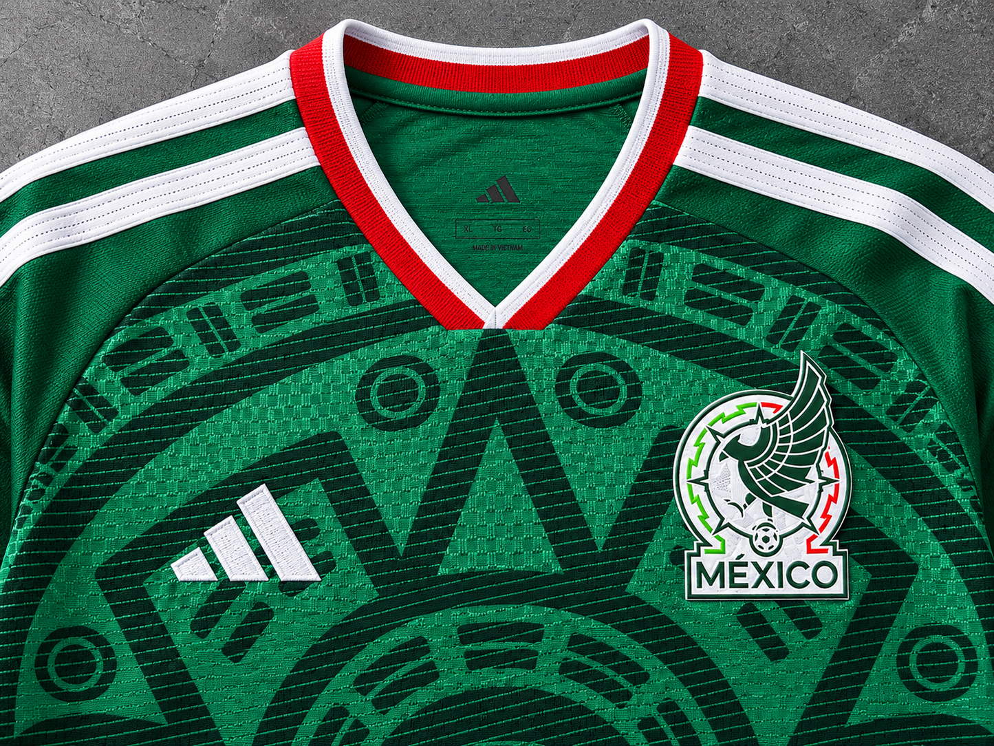 Maillot domicile Mexique "Calendrier Aztèque" Coupe du Monde 2026