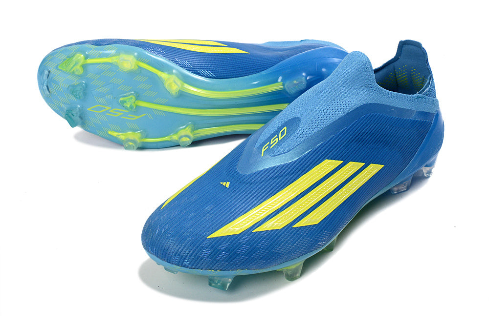 adidas F50 Laceless FG Ice Cold Precision - Lucid Ray Blue/Solar Yellow/Light Utility Aqua